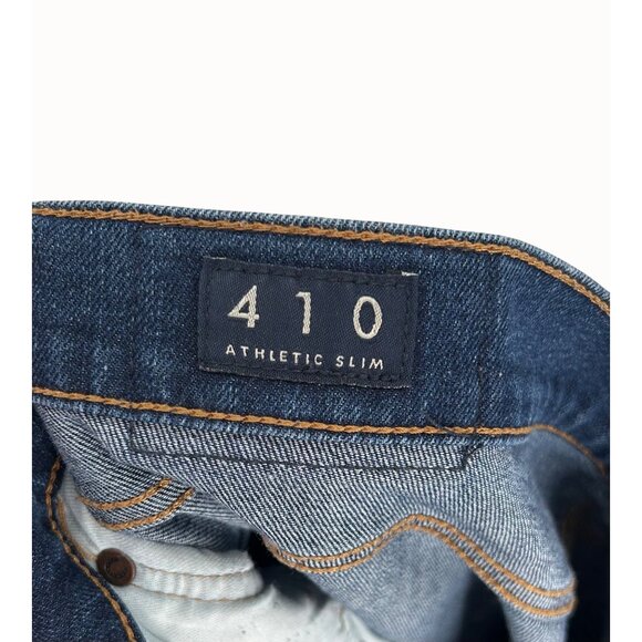 Lucky Brand Men's 410 Athletic Slim Fit Blue Denim Jeans 38x32 Dark Wash - Picture 7 of 8